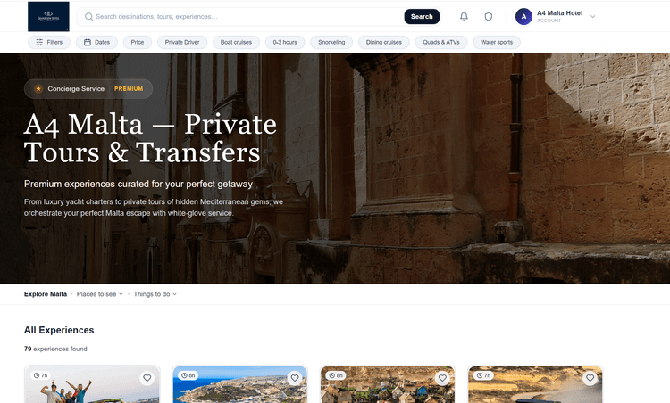 Hotel Portal Landing Page