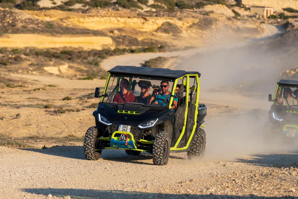 GOZO 4x4 All-Action UTV Jeep Day Safari (inc driver, lunch + Comino boat trip)